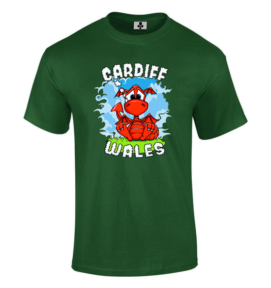0156 - Cute Dragon Cardiff (Bottle Green)