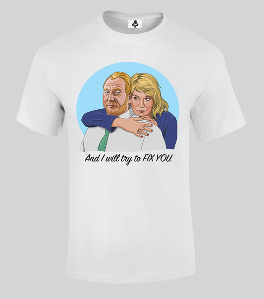 0135 - Pete & Dawn T-Shirt (White)
