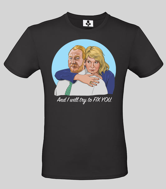 0135 - Pete & Dawn T-Shirt (Black)