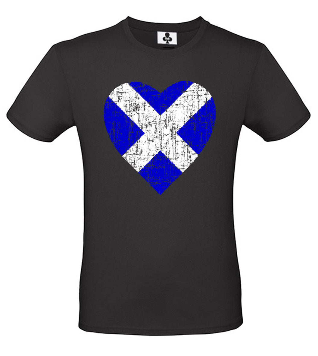 0177 - Saltire Heart Grunge (Black)